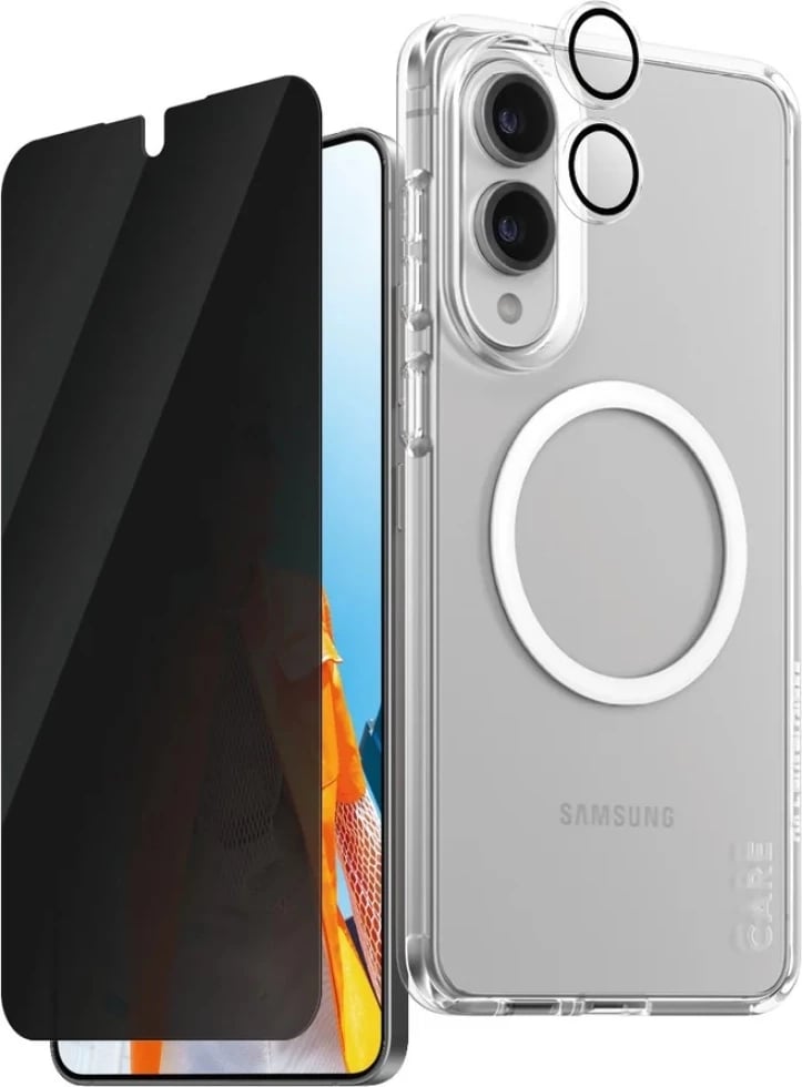 Set mbrojtës 3-në-1 PanzerGlass CARE për Samsung Galaxy S25 Edge, transparent