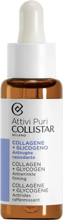 Serum për fytyrë Collistar Pure Collagen + Glycogen Anti-wrinkle Firming me Acid Hialuronik për femra, 30ml