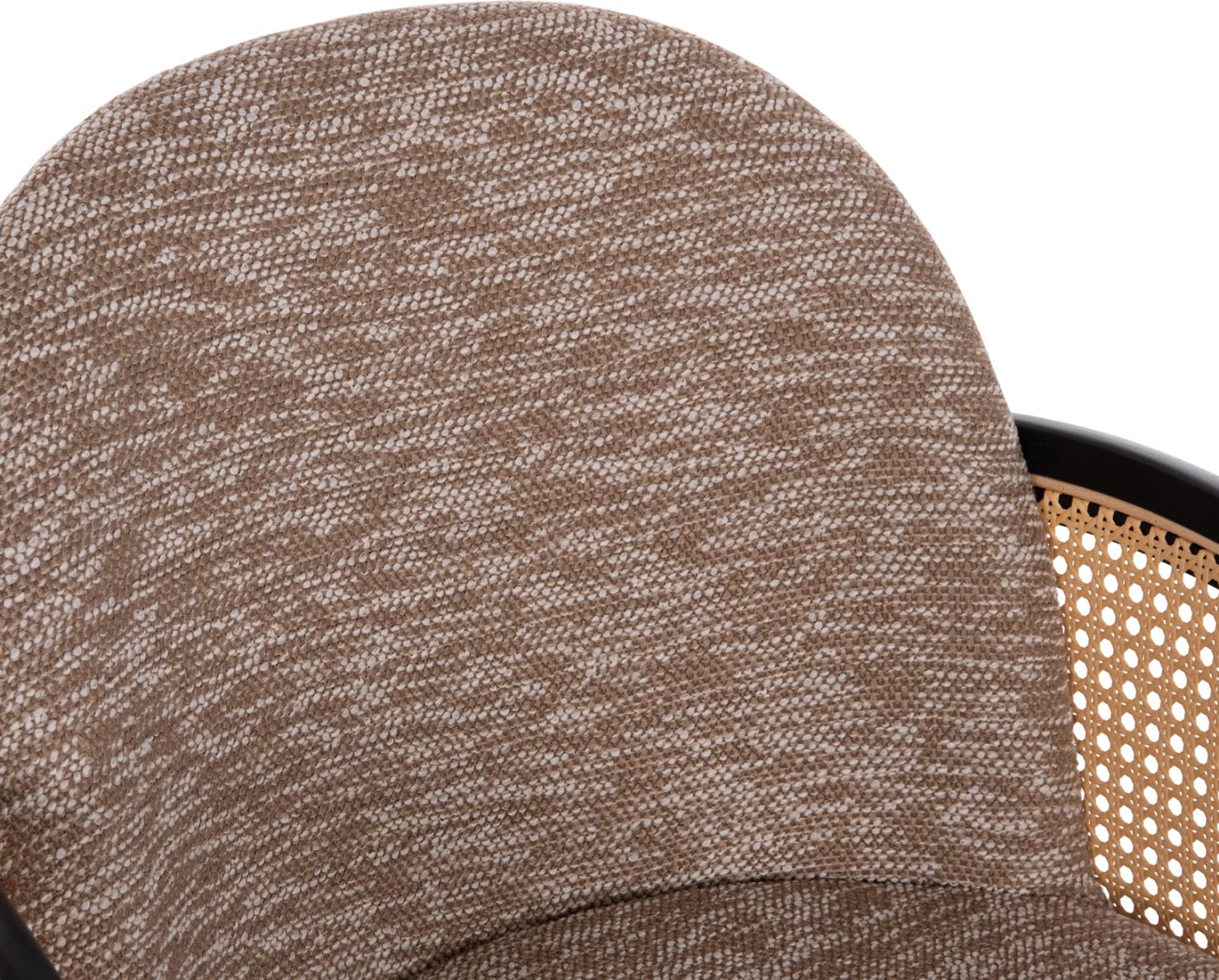 Karrige ngrënieje BECKER, dru i zi, stof kafe, 54x62x79cm