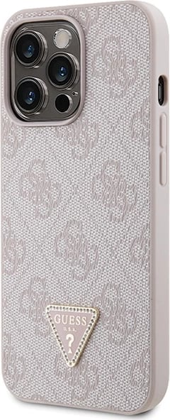 Mbështjellës Guess GUHCP13XP4TDSCPP për iPhone 13 Pro Max 6.7", Crossbody 4G Metal Logo, Rozë