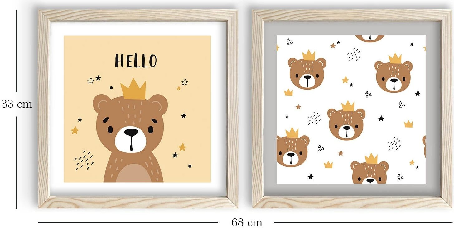 Pikturë dekorative me kornizë MDF (2 copë), Wallity, 2P3333KCT-013