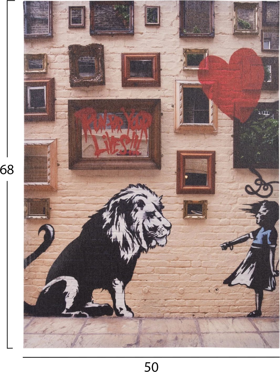 Pikturë muri GOBI FH4828, kanavacë e printuar, 50x2.5x68cm