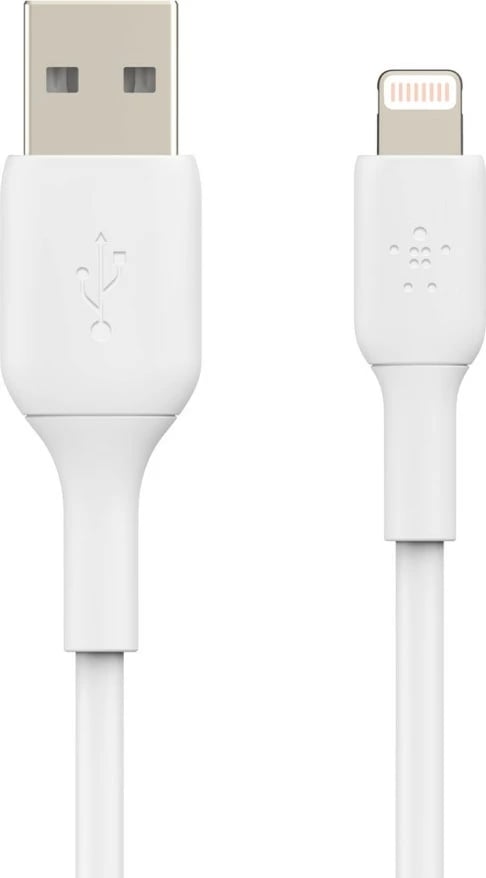 Kabllo Belkin USB-A në Lightning, 15cm, e bardhë