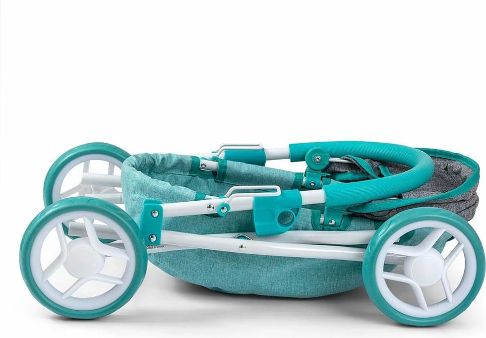 Karrocë lodër për kukulla, Milly Mally Dori Prestige, për kukulla deri 40 cm, palosëse, me tendë dhe dyshek, Mint