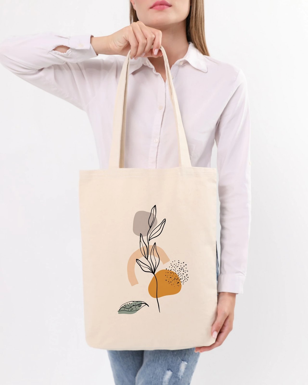 Çantë tote Zoozie Bags, krem, 1120
