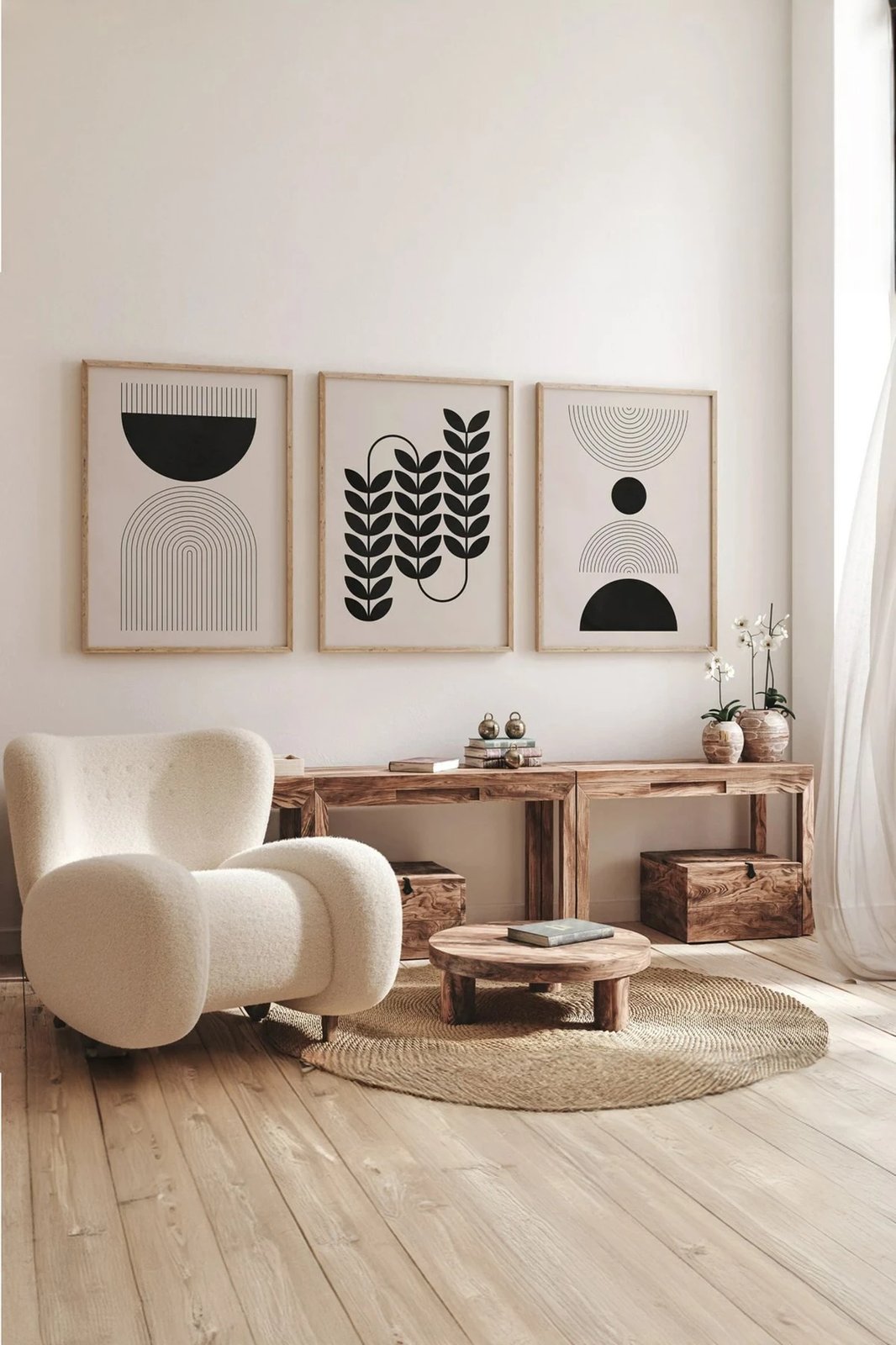 Pikturë dekorative me kornizë (3 copë), Wallity, 3Dartsohoset74