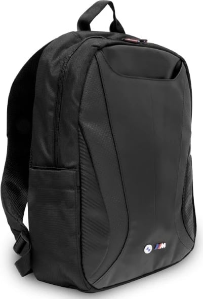 Çantë shpine BMW Carbon&Leather Tricolor për laptop 16", e zezë