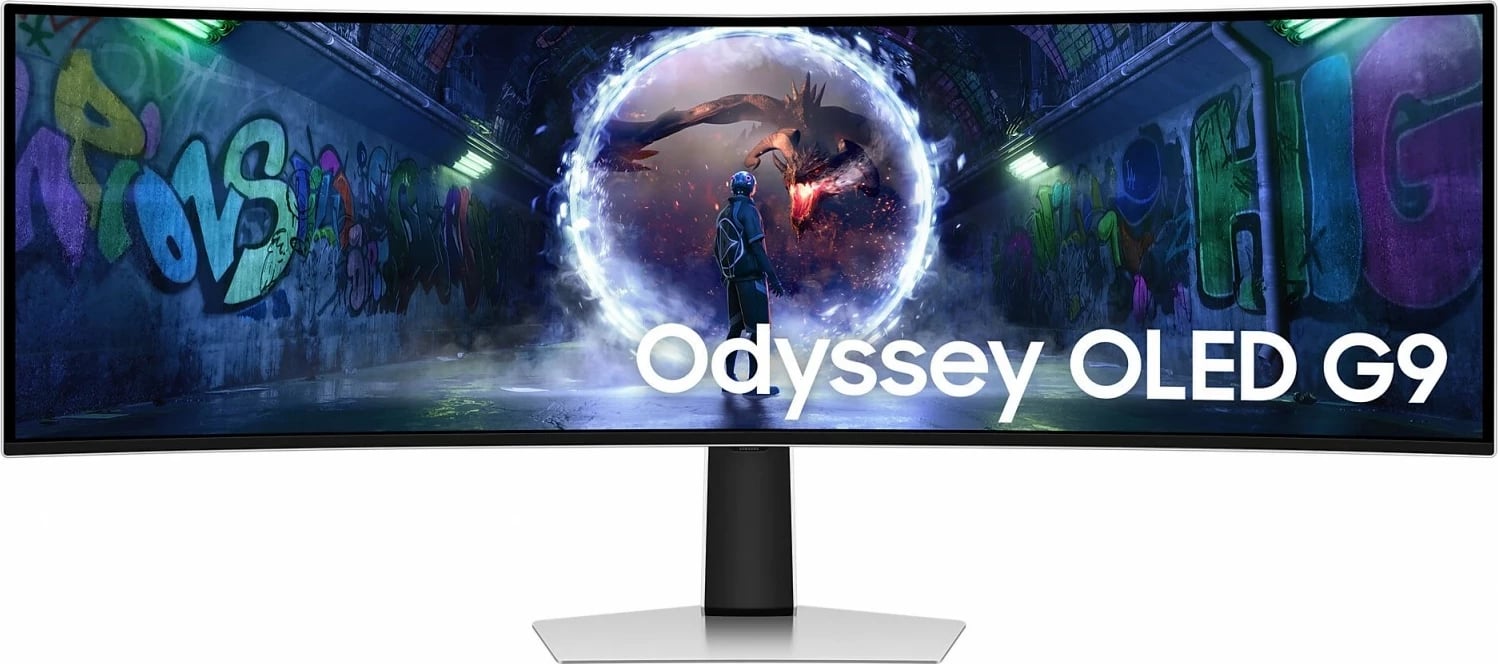 Monitor Samsung Odyssey OLED G9 LS49DG934SUXEN, 49'', QD-OLED, DQHD, 0.03ms, 240Hz, argjendtë