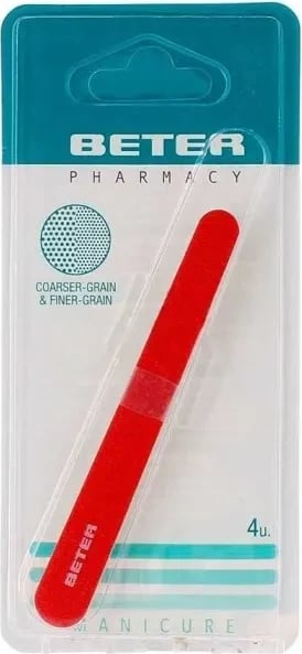 Lima për thonj Beter Coridon File Small 4 copë e kuqe