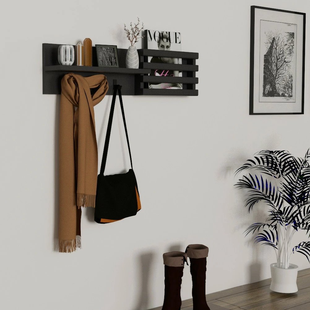 Varëse muri për korridor, ngjyrë antracit, Hanah Home Huso