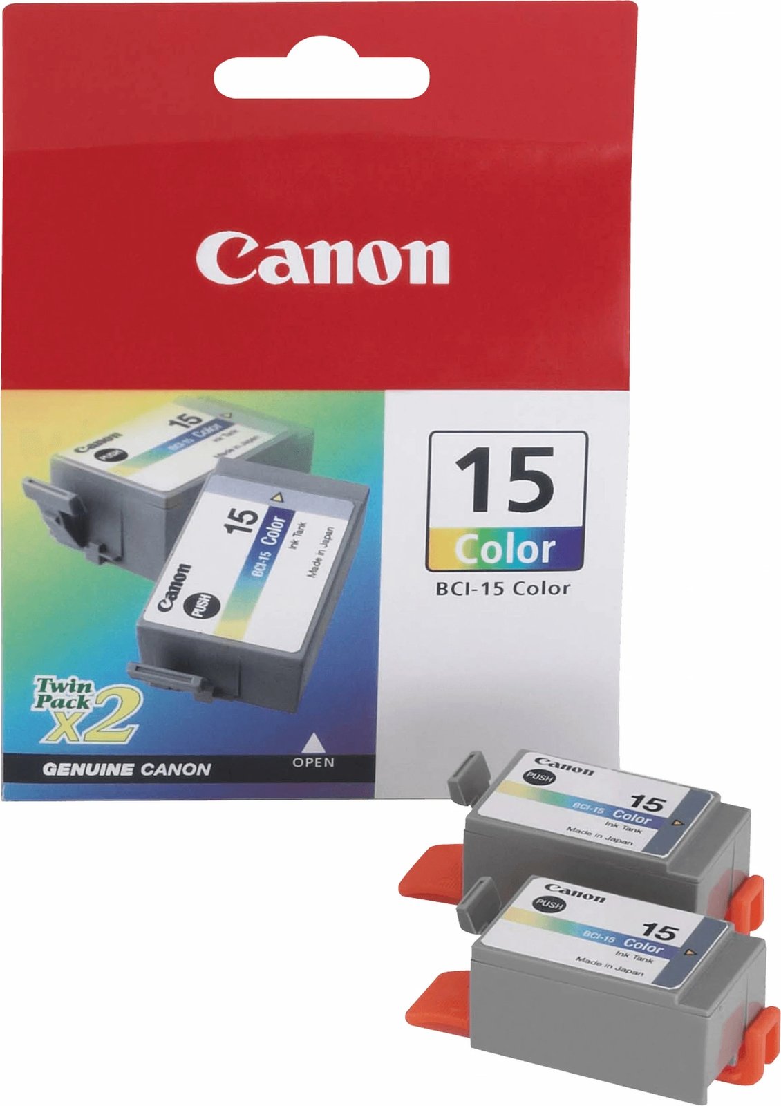 Karikator ngjyrash Canon BCI-15, Cyan, Magenta, Yellow, 349 faqe