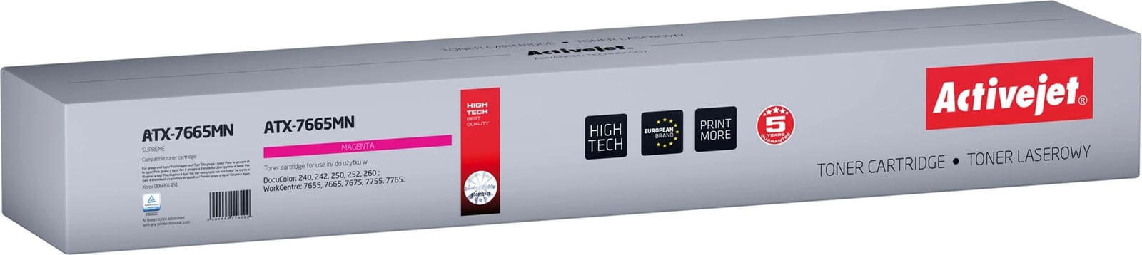 Toner zëvendësues Activejet ATX-7665MN për printer Xerox, i vjollcë