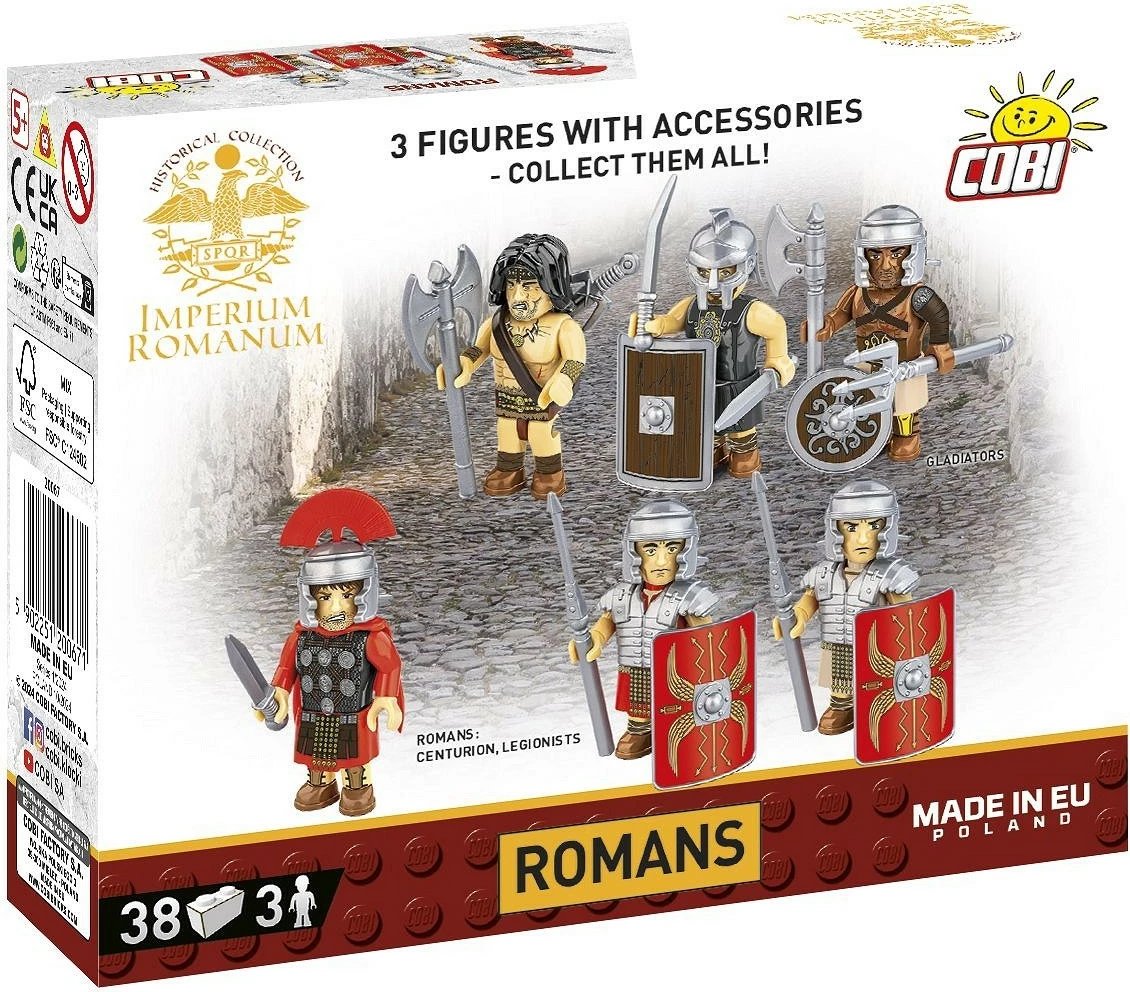 Set blloqesh Cobi Klocki Imperium Romanum, 3 figurina romake, 38 pjesë