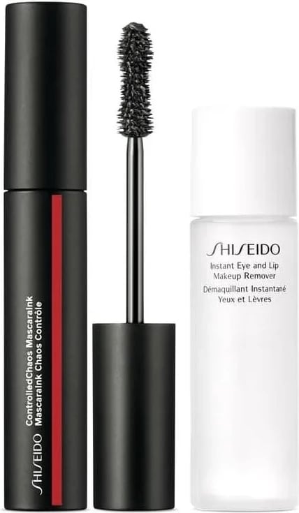 Set maskare dhe largues grimi unisex Shiseido Controlledchaos Mascaraink, 3 pjesë