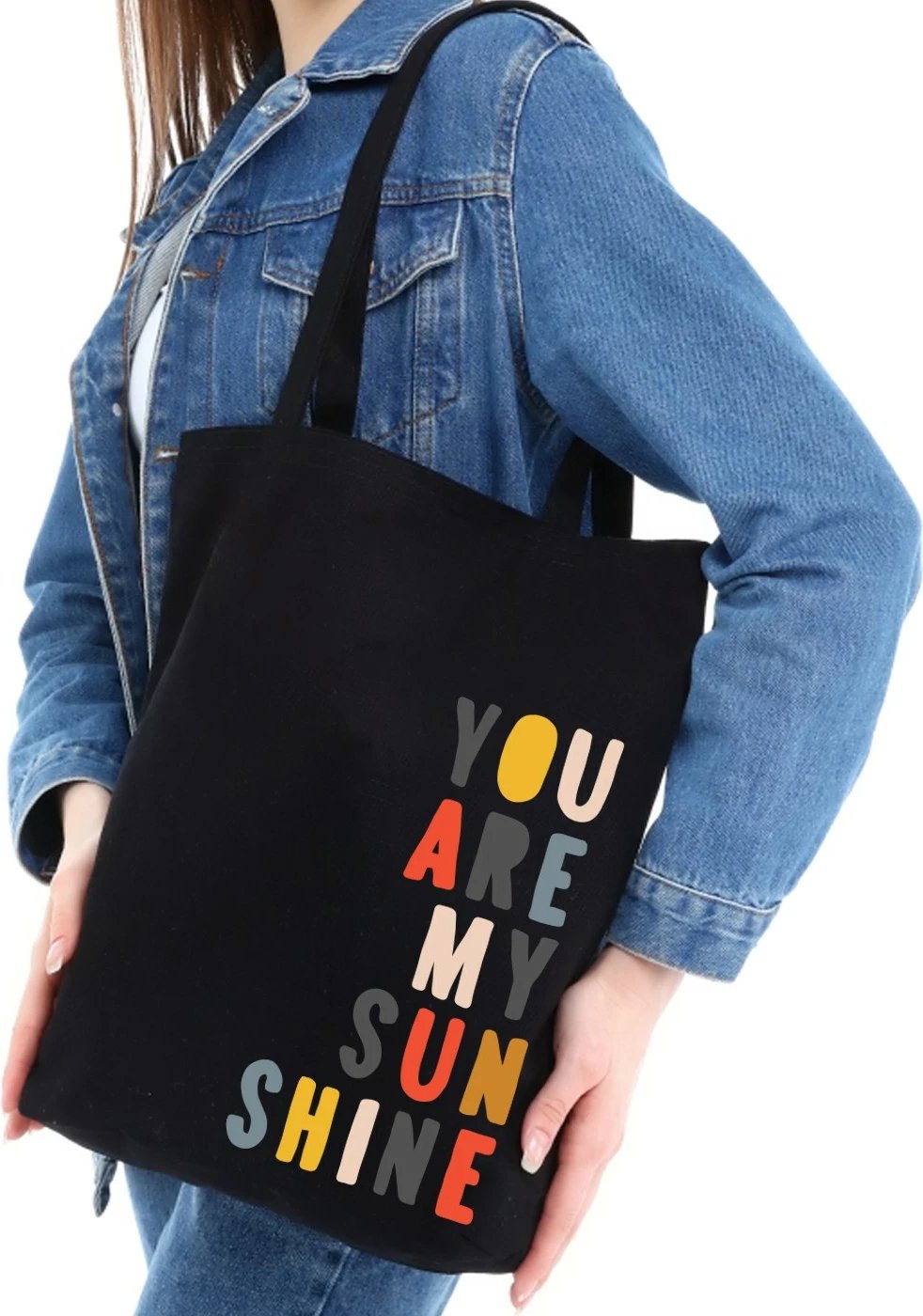 Çantë tote Zoozie Bags, e zezë, 35x40x8cm