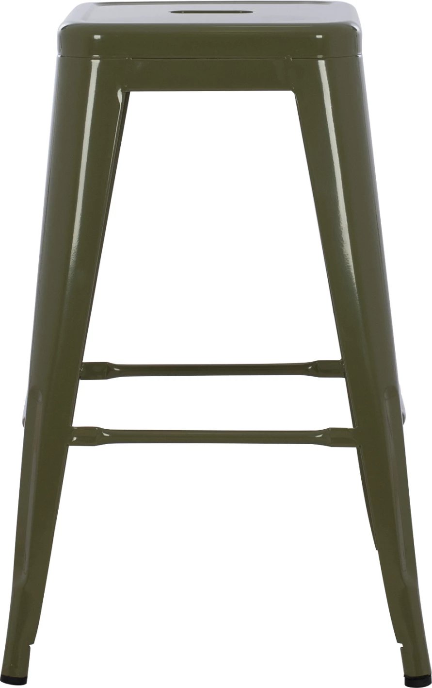 Karrige për bar, lartësi mesatare, MELITA-PRO, metal, ngjyrë ulliri e errët, 43x43x67 cm