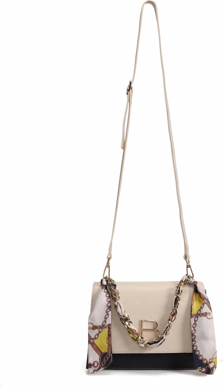 Çantë crossbody Lucky Bees, krem dhe blu e errët, 918