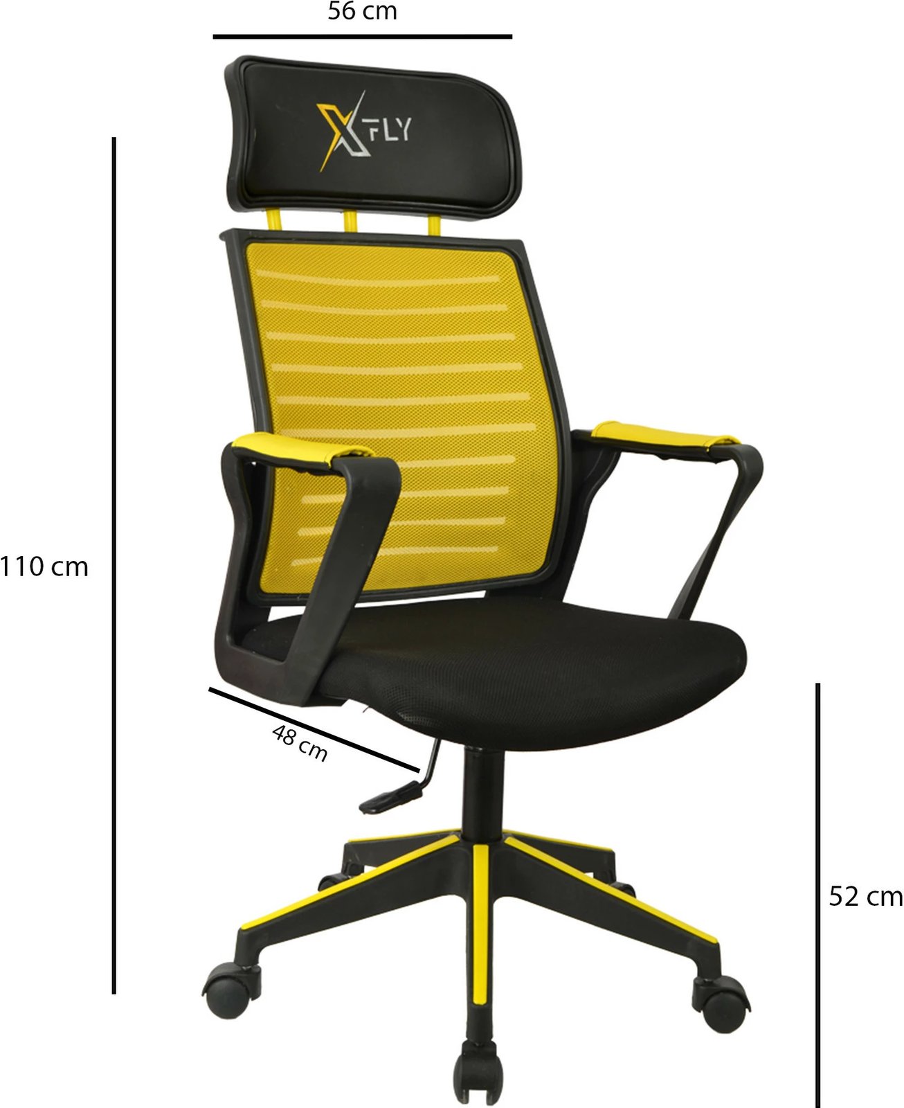 Karrige gaming Skye Decor, XFly, e verdhë