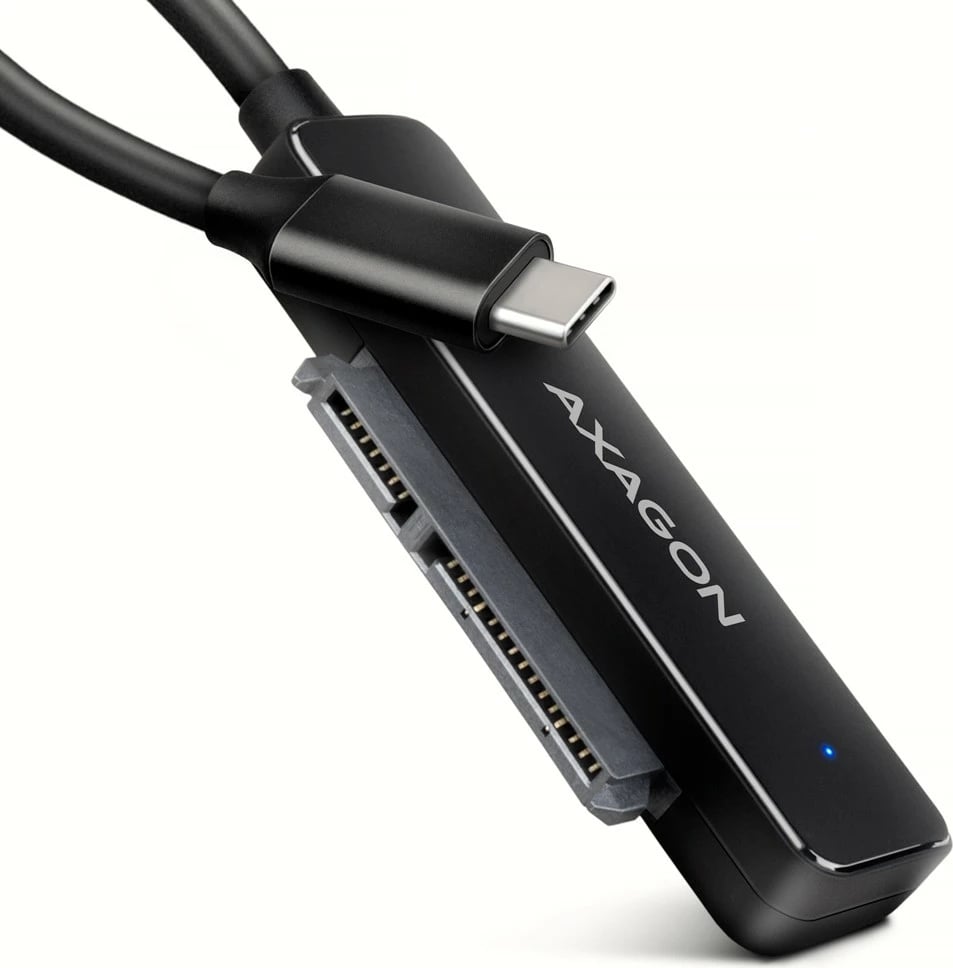 Adapter USB-C në SATA AXAGON ADSA-FP2C për 2.5" HDD/SSD, i zi