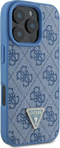 Mbështjellës Guess Crossbody 4G Metal Logo për iPhone 16 Pro, Blu