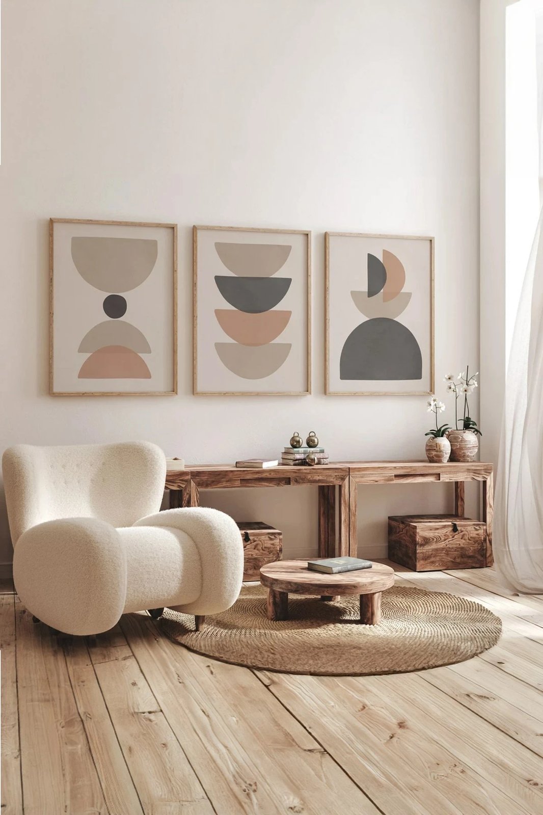 Pikturë dekorative me kornizë (3 copë), Wallity, 3Dartsohoset35