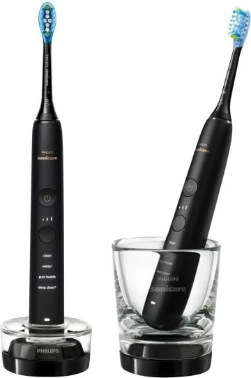 Furçë dhëmbësh elektrike, Philips, Sonicare DiamondClean 9000 HX9914/54, me aplikacion, e zezë, set 2x