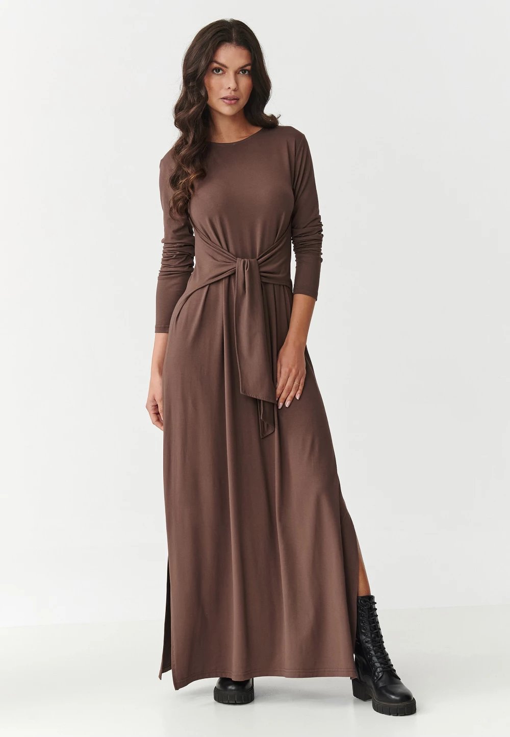 Fustan femra Makadamia 218305, kafe