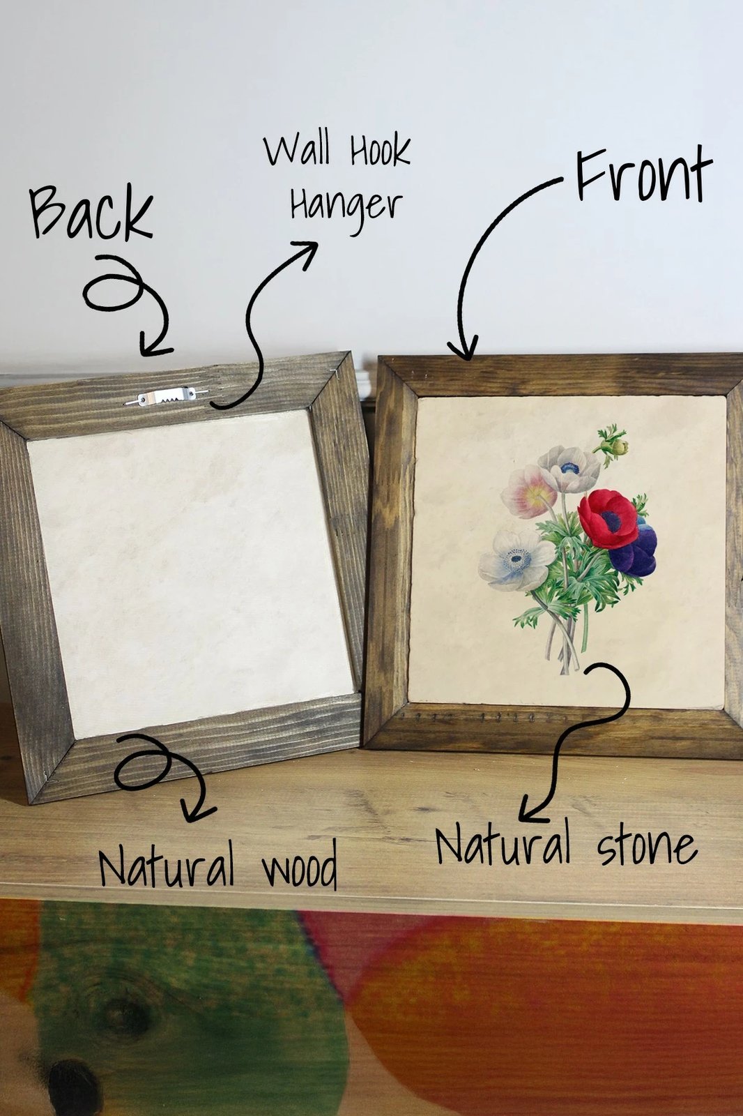 Pikturë dekorative me kornizë, Wallity, Ersytastablo17 - 26, shumëngjyrëshe, 26x26cm