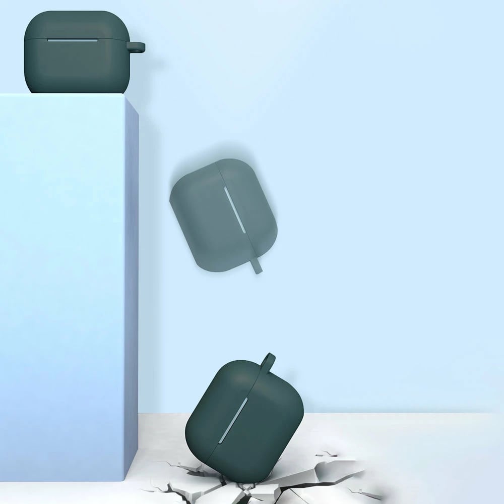 Mbështjellës Hurtel për AirPods 3 me karabiner, silikon, rozë