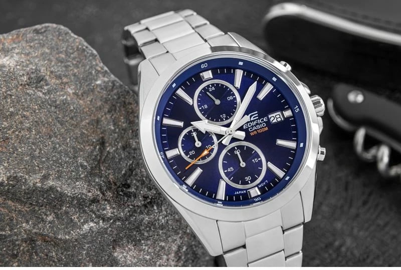 Orë dore për meshkuj Casio, argjendtë