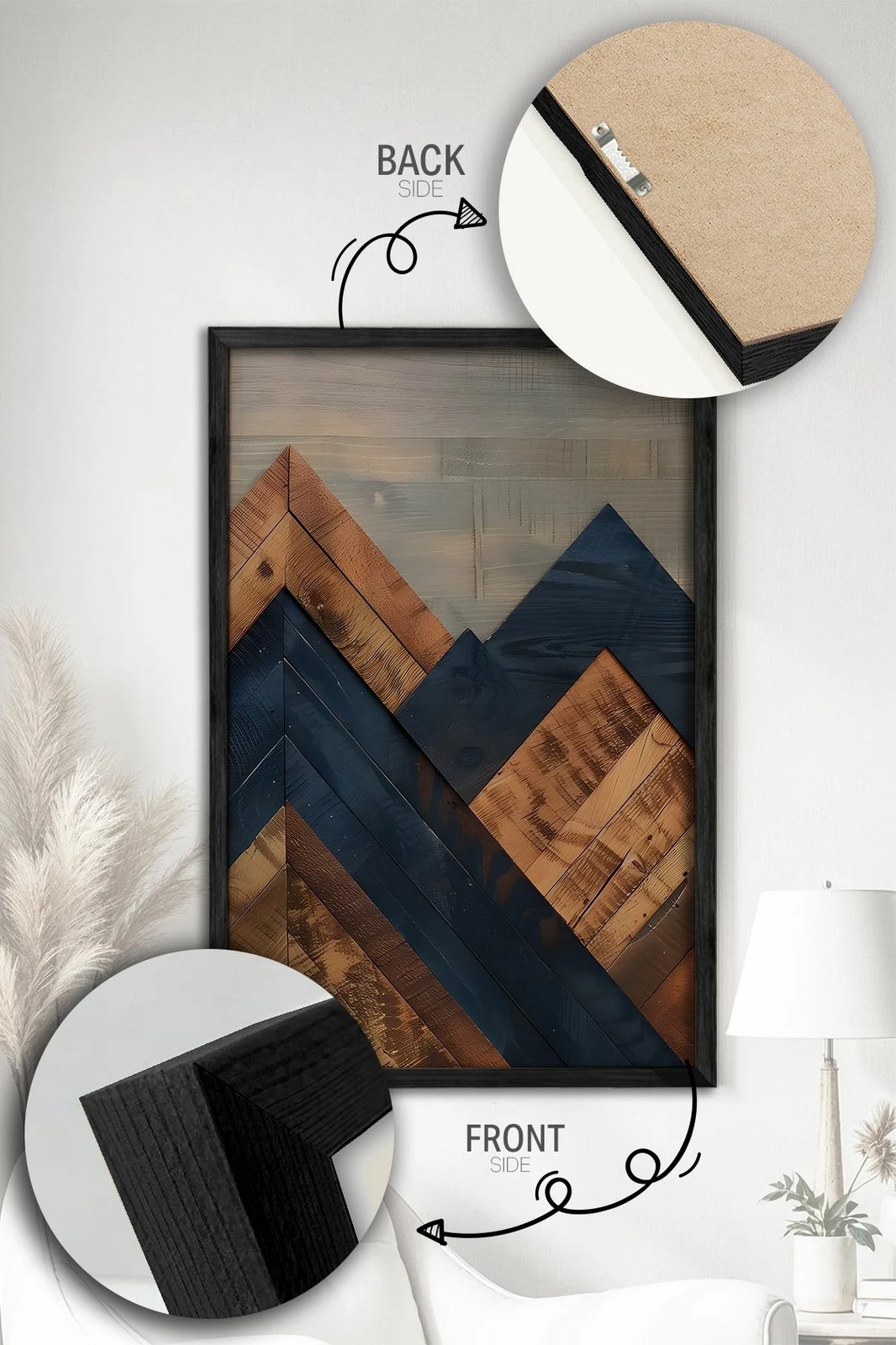 Pikturë dekorative me kornizë (3 copë), Wallity, Ersy3Syhcrv58