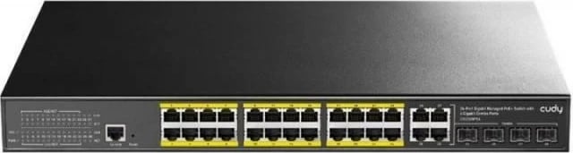 Switch CUDY GS2028PS4-400W, 24 porta Gigabit, 4 SFP, PoE, 1U, i zi
