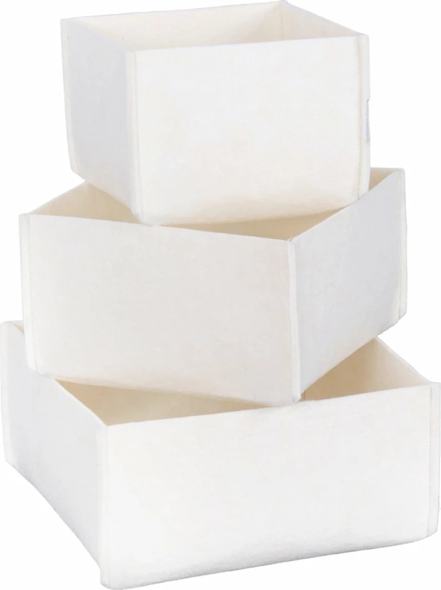 Set organizues tavoline prej ndjese, krem, 3 copë, Aberto Design, HMY-6268