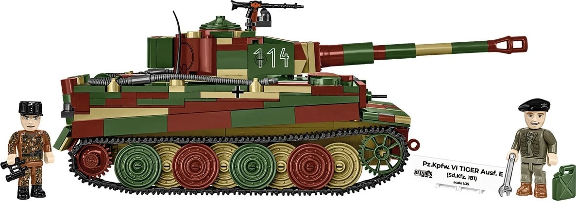Set ndërtimi Cobi Pz.Kpfw. VI Tiger Ausf. E, 870 pjesë, me 2 figurina