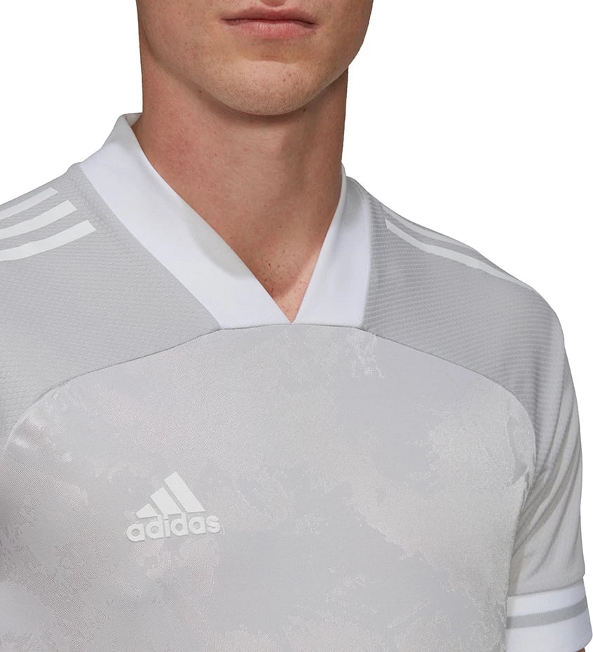 Maicë për meshkuj adidas, gri-bardhë