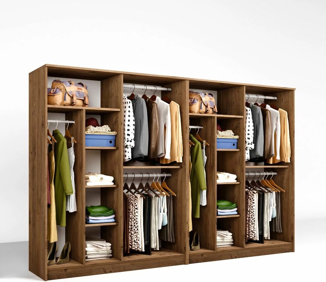 Dollap garderobe, ngjyrë Atlantic Pine, Skye Decor, 280x180x51.8 cm