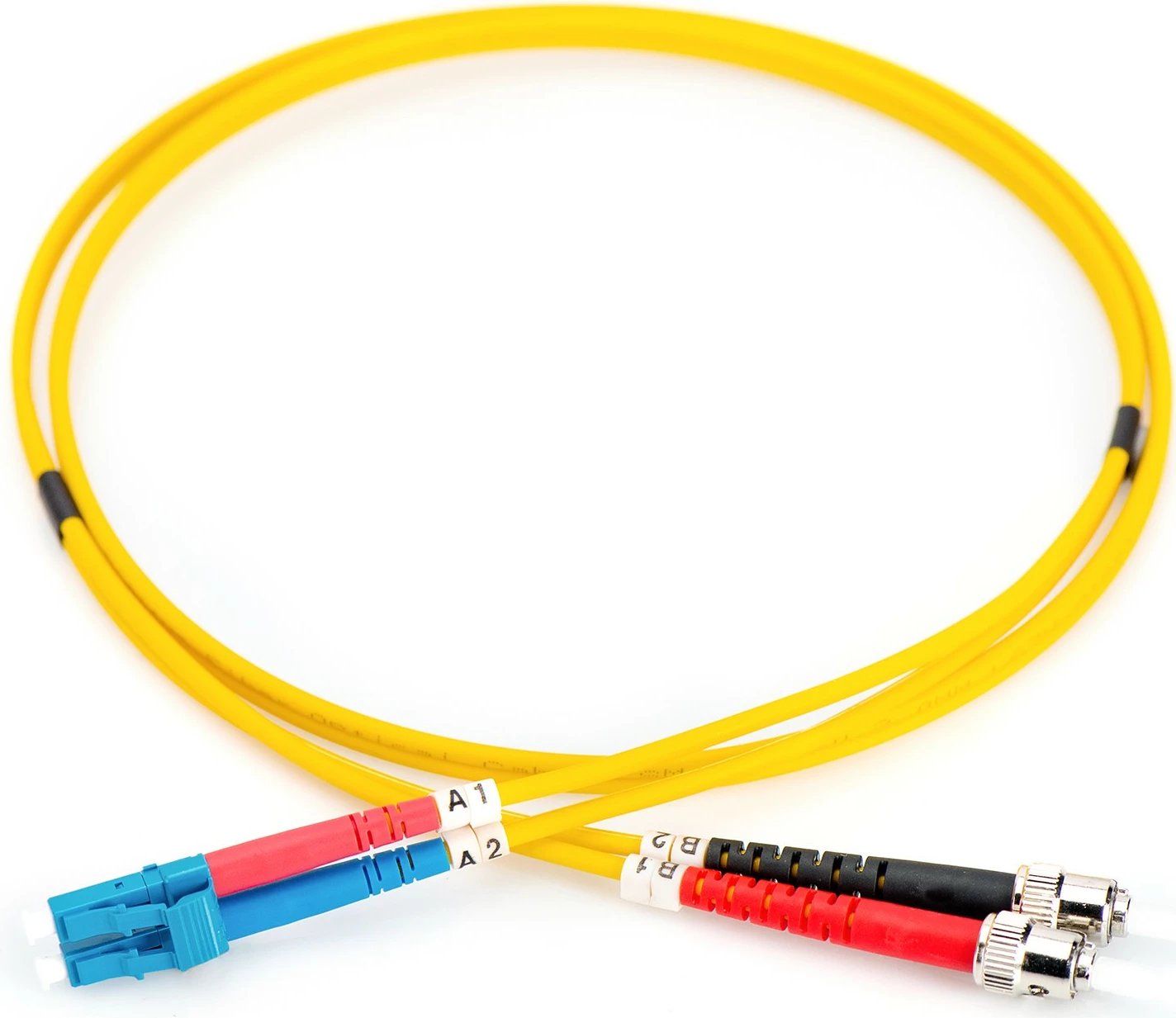 Kabëll optik Digitus patch cord singlemode OS2, LC në ST, 2m, verdhë