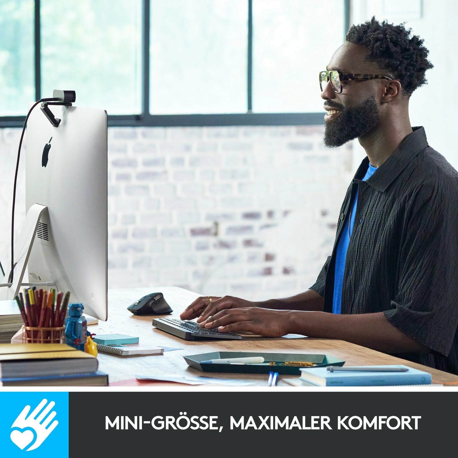 Tastierë Logitech MX Keys Mini, wireless, e ndriçuar, gri e errët