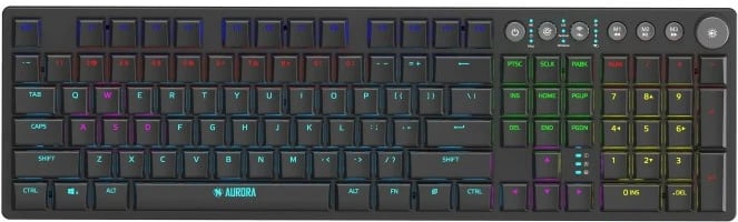 Tastierë wireless RF iBox AURORA K-6 + Bluetooth QWERTY, e zezë Tastierë wireless RF iBox AURORA K-6 + Bluetooth QWERTY, e zezë
