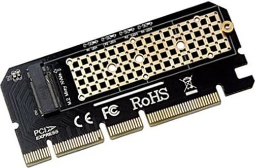 Kartë zgjerimi Savio AK-41, M.2 NVMe M-Key, PCI-E Adapter, e zezë
