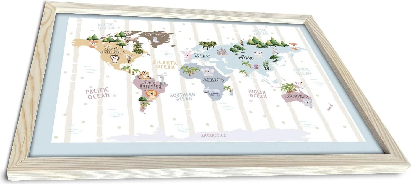 Pikturë dekorative me kornizë MDF, Wallity, shumëngjyrëshe, 38x53cm