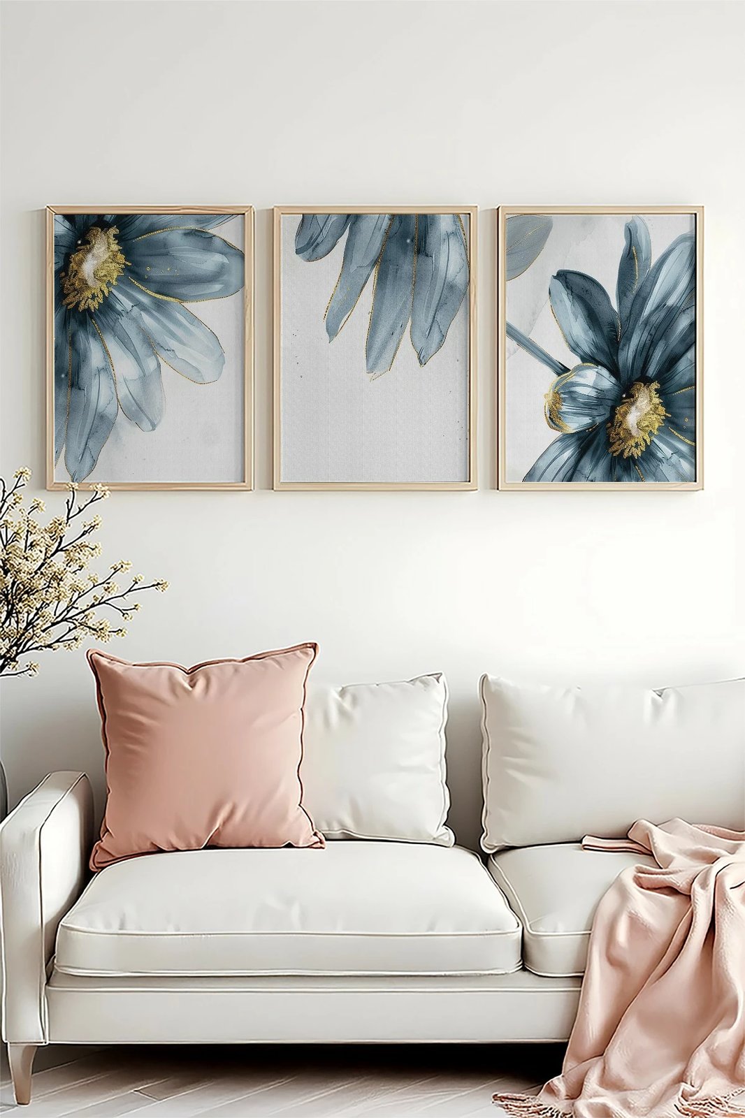 Set pikturash dekorative me kornizë, MDF, shumëngjyrëshe, Wallity, Huhu473, 30x40cm (3 copë)