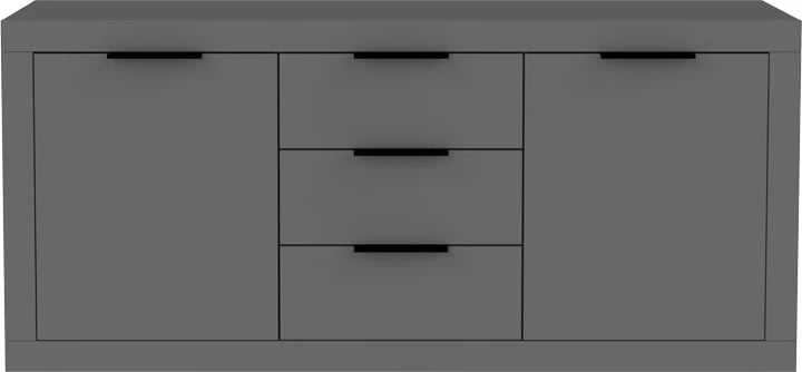 Bufe Doha, ngjyrë gri e errët, 180x45x80.5cm