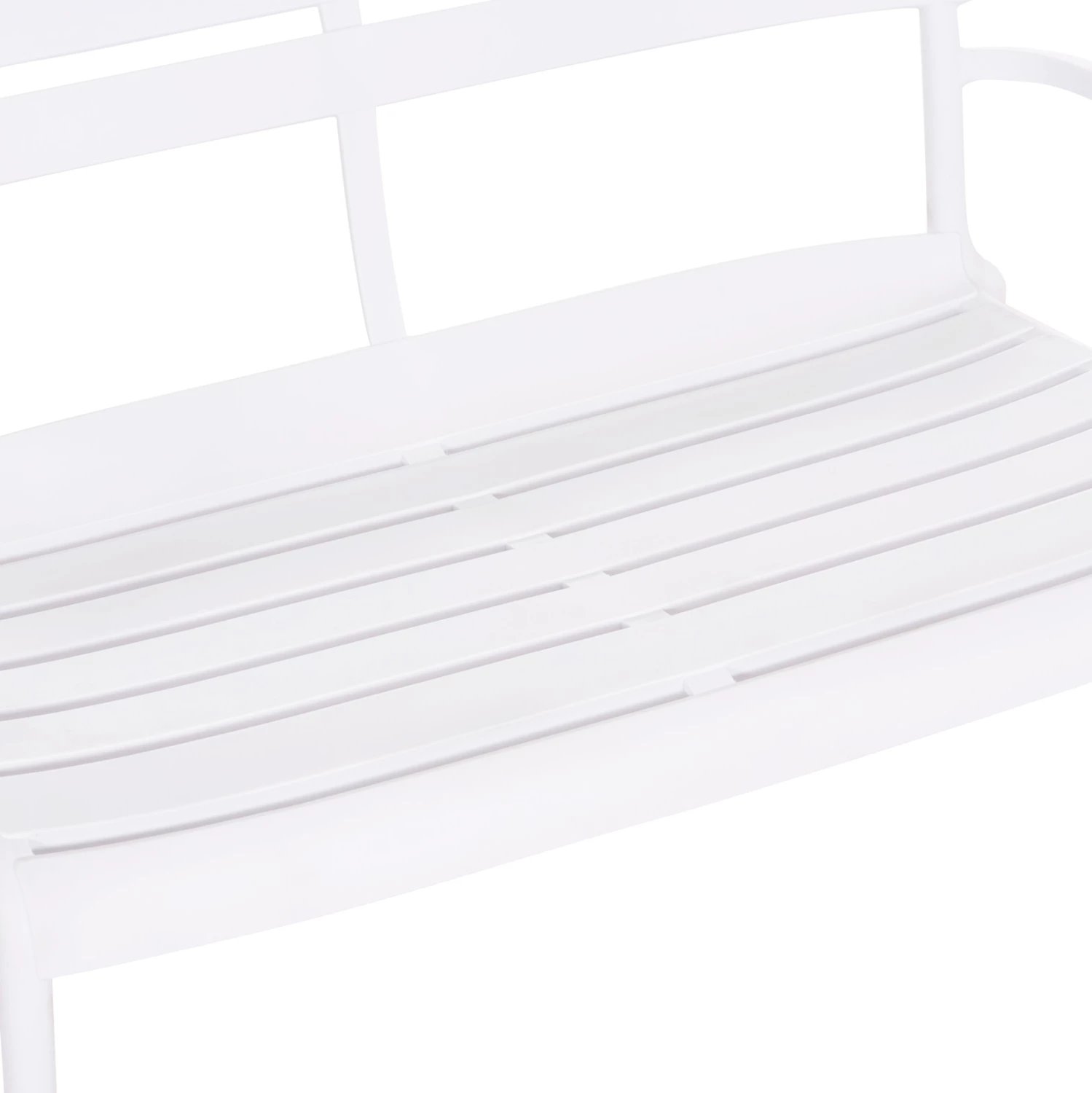 Stol dy vendësh KORVER, polipropilen, i bardhë, FH6332.01, 113x65x76cm