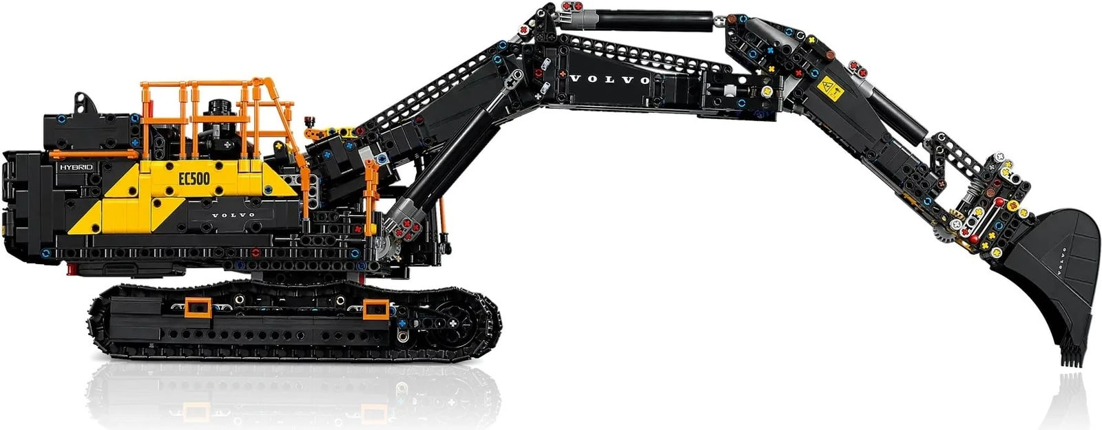 Set LEGO Technic Volvo EC500 Hybrid Excavator, 42215, për të rritur, e zezë/verdhe