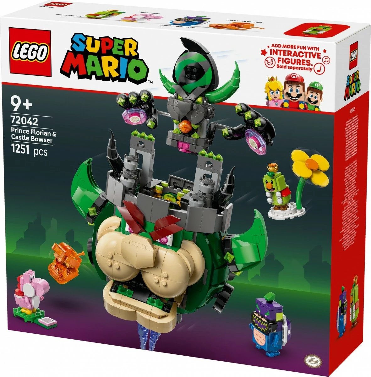 Set LEGO Super Mario 72042 Prince Florian and Castle Bowser, 1251 pjesë