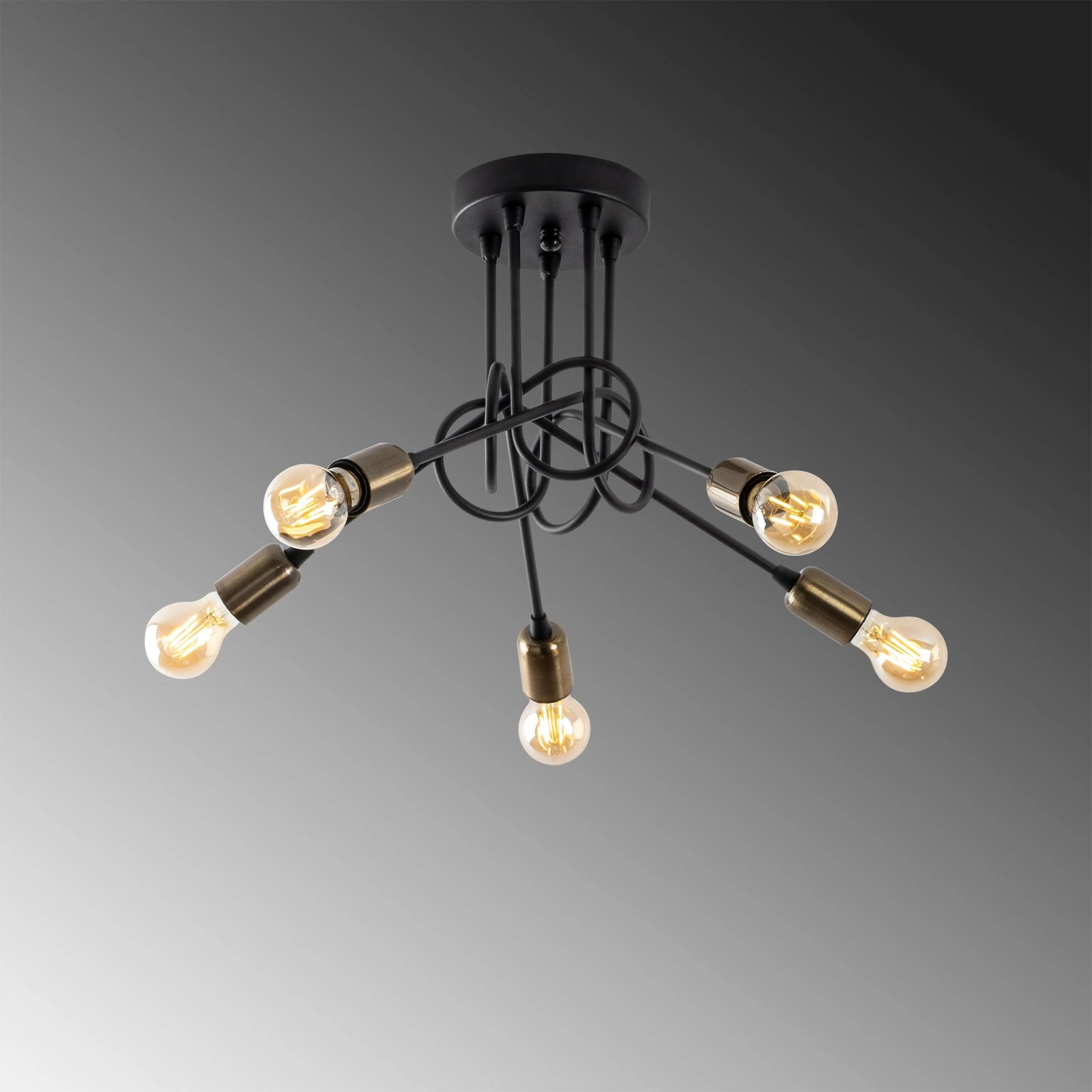 Llambadar Opviq, Viraj - 10880, ngjyrë e zezë, antike