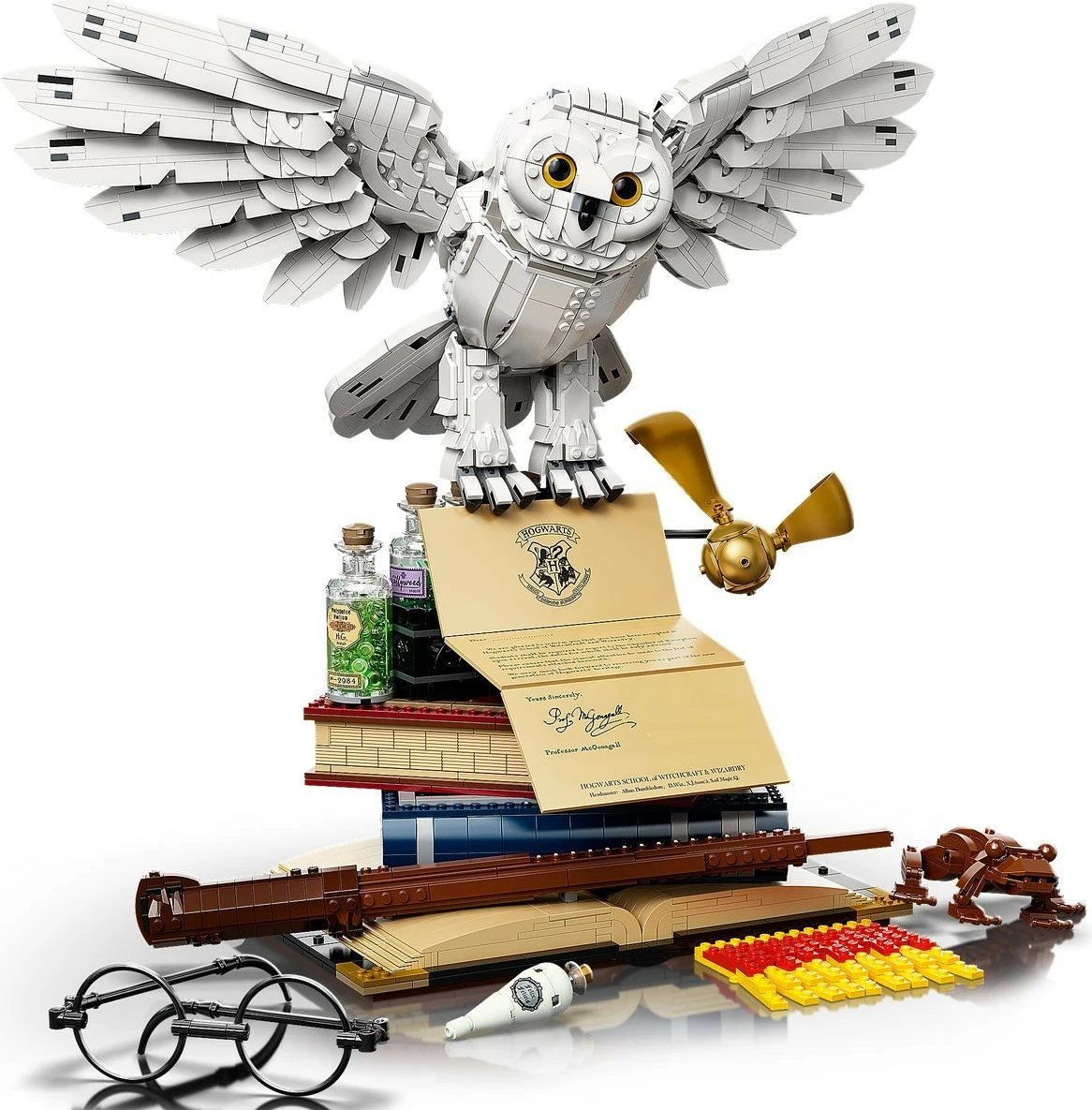 Set LEGO Harry Potter Hogwarts Icons - Hedwig, 76391, 3010 pjesë, Collector's Edition