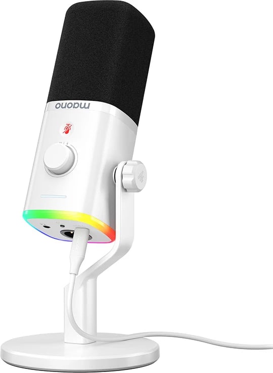 Mikrofon Maono PD100X, dinamik, kardioid, XLR/USB-C, i bardhë