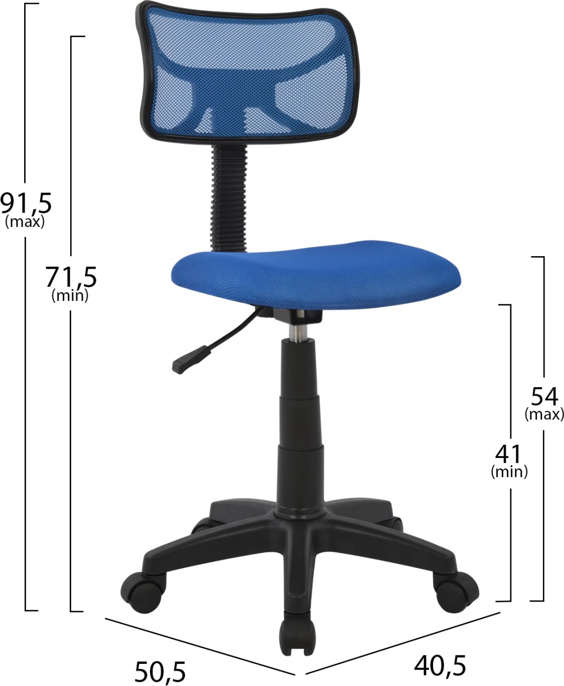 Karrige zyre për fëmijë, ngjyrë blu, FH1026.06, 40.5x50.5x91.5 cm